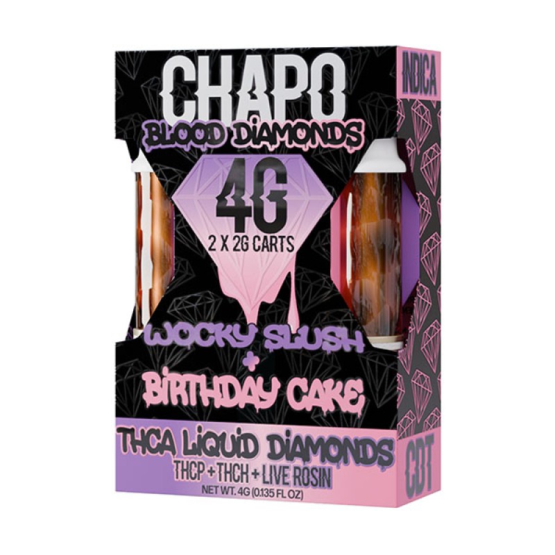 CHAPO BLOOD DIAMOND 2G DUO CARTRIDGE - WOCKY SLUSH & BIRTHDAY CAKE