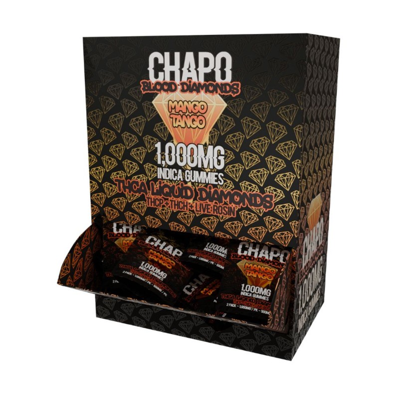 CHAPO BLOOD DIAMOND 30PK/2PC 1G GRAVITY GUMMIES DISPLAY- MANGO TANGO