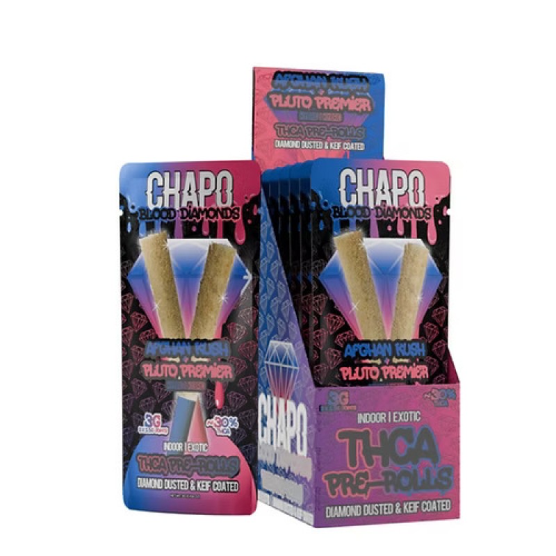 CHAPO BLOOD DIAMOND 3G DUO PREROLLS 6PK - AFGHAN KUSH & PLUTO PREMIER