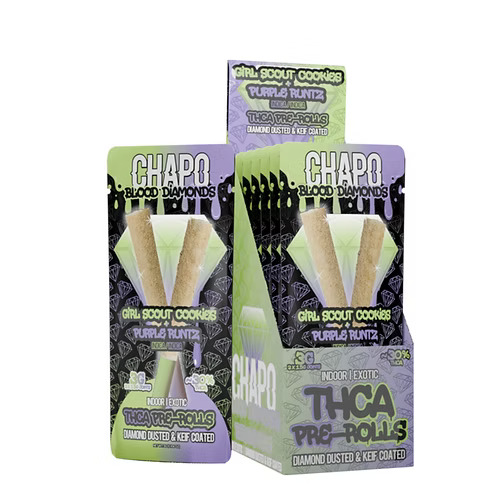 CHAPO BLOOD DIAMOND 3G DUO PREROLLS 6PK - GIRL SCOUT COOKIES & PURPLE RUNTZ