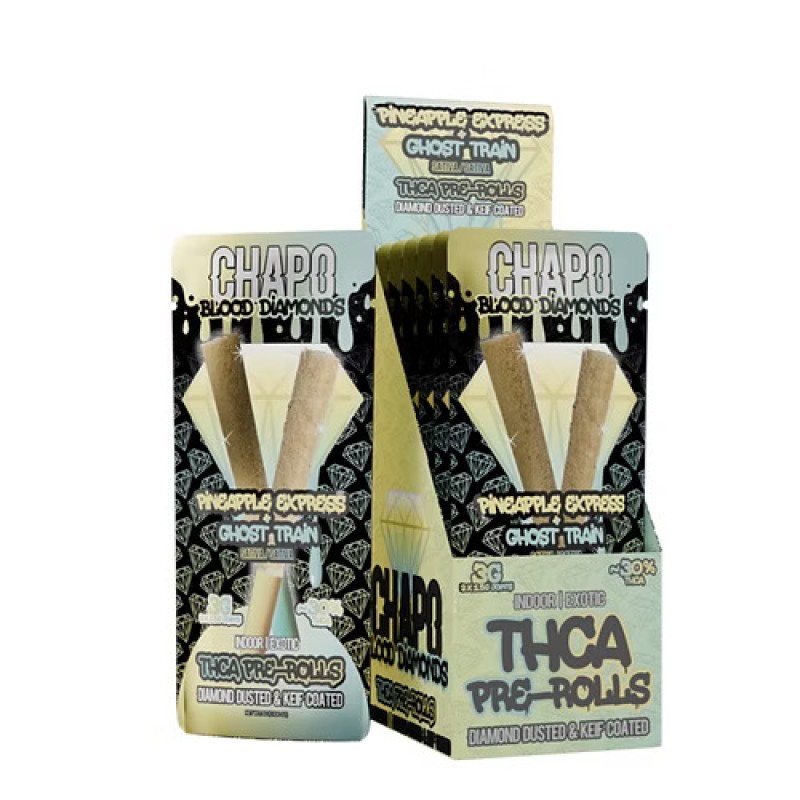 CHAPO BLOOD DIAMOND 3G DUO PREROLLS 6PK - PINEAPPLE EXPRESS & GHOST TRAIN