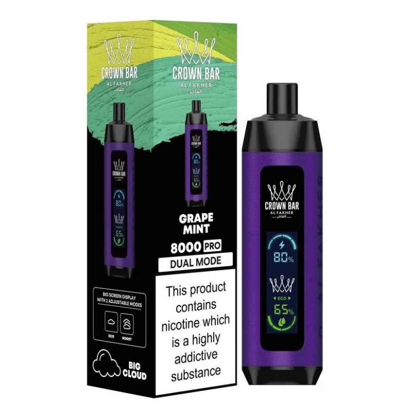 CROWN BAR 8000 PRO- GRAPE MINT