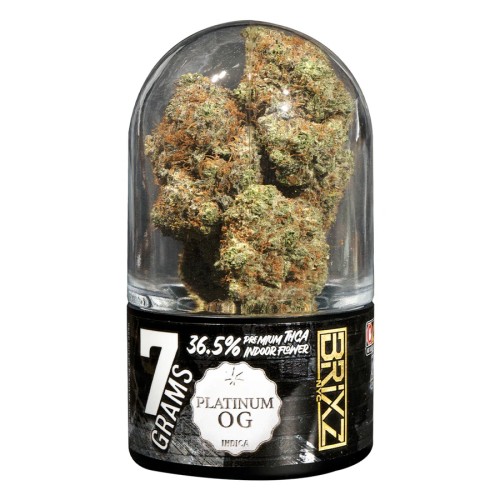 DAZED 7G 5CT BRIXZ THCA FLOWER JAR DISPENSER- PLATINUM OG (I)