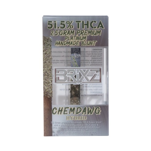 DAZED BRIXZ 51.5% THCA 2.5G PREMIUM BLUNT 5CT- CHEMDAWG (H)