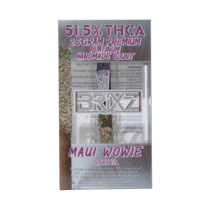 DAZED BRIXZ 51.5% THCA 2.5G PREMIUM BLUNT 5CT- MAUI WOWIE (S)
