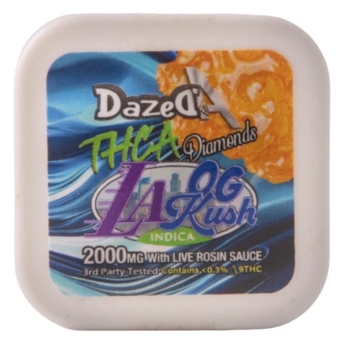 DAZED DAB 2000MG THC-A DIAMONDS LA OG KUSH INDICA