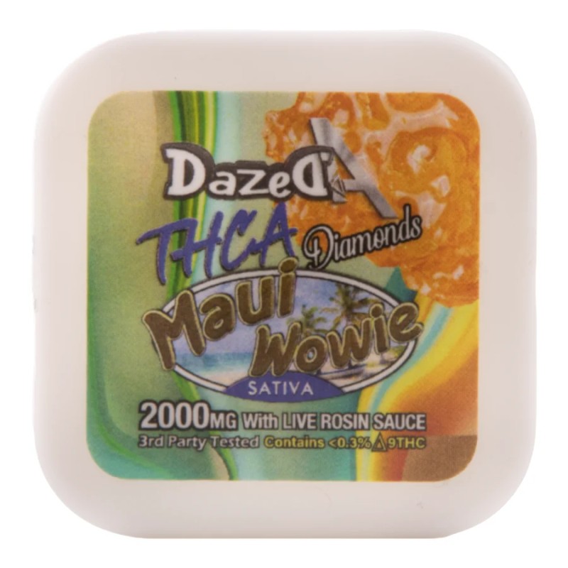 DAZED DAB 2000MG THC-A DIAMONDS MAUI WOWIE SATIVA
