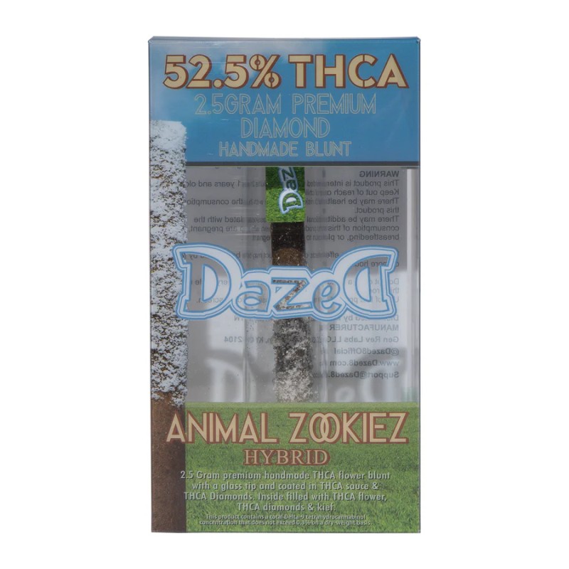 DAZED FROSTED 52.5% THCA 2.5G PREMIUM DIAMOND BLUNT- ANIMAL ZOOKIEZ (H)