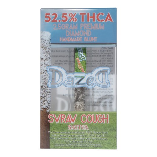 DAZED FROSTED 52.5% THCA 2.5G PREMIUM DIAMOND BLUNT- PLATINUM KUSH (I)
