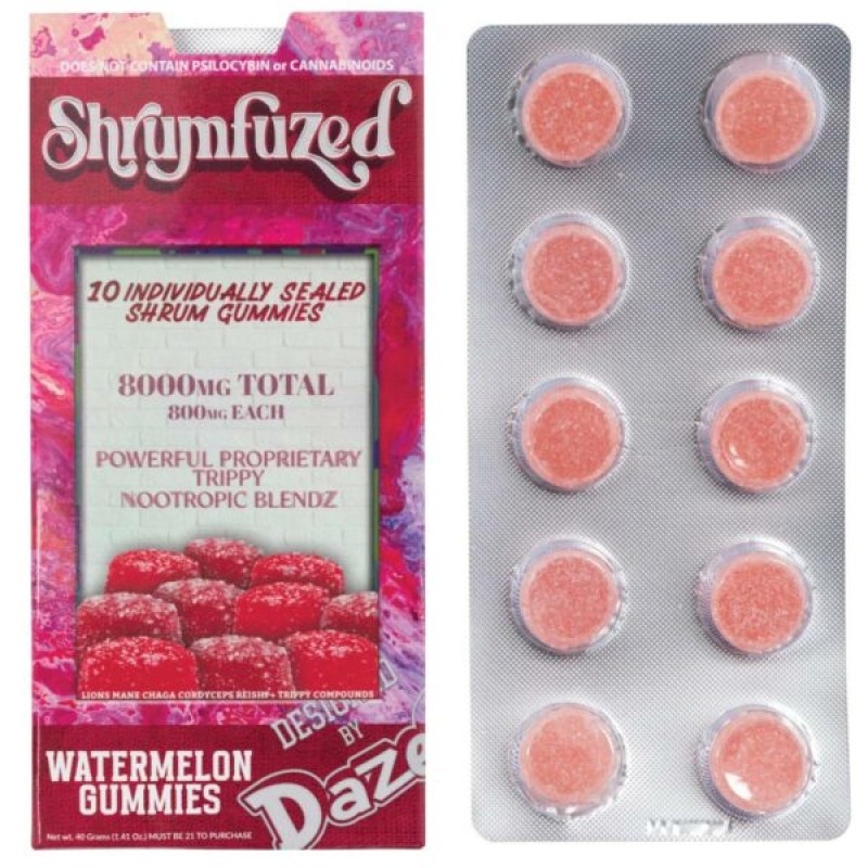 DAZED SHRUMFUZED 10PK 8000MG WATERMELON GUMMIES