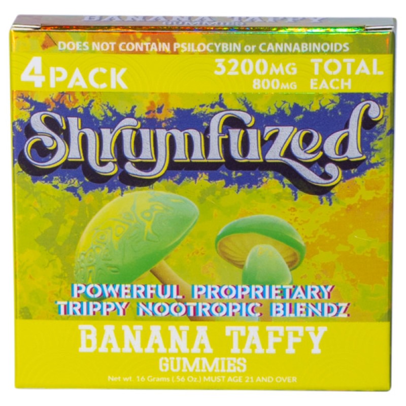 DAZED SHRUMFUZED 4PK 10CT 3200MG GUMMIES- BANANA TAFFY