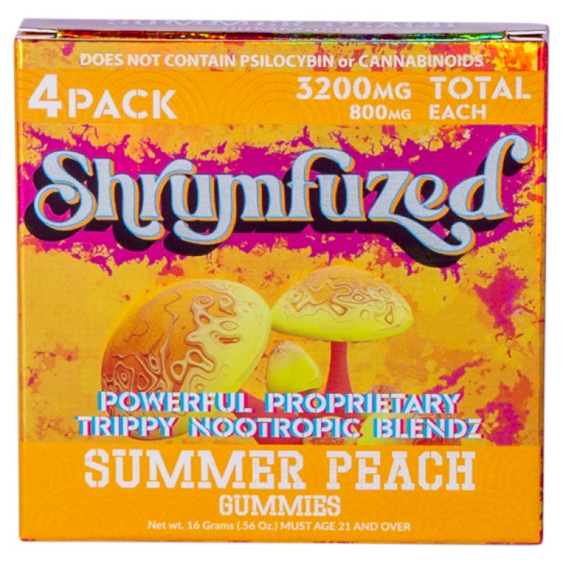 DAZED SHRUMFUZED 4PK 10CT 3200MG GUMMIES- SUMMER PEACH