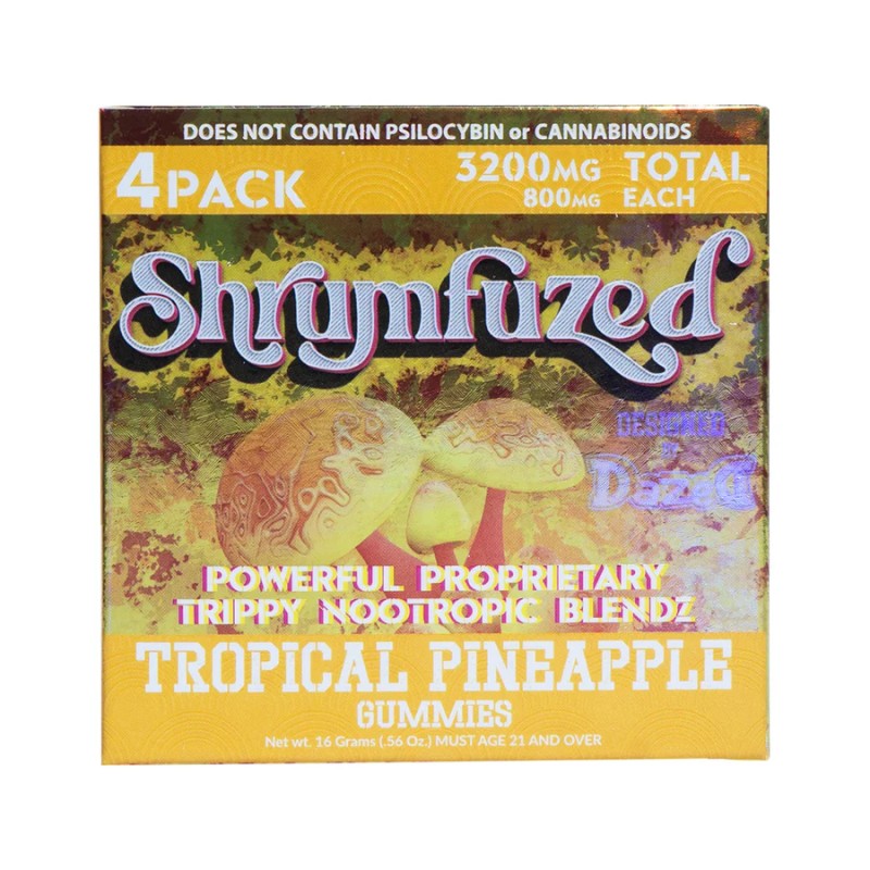 DAZED SHRUMFUZED 4PK 3200MG GUMMIES- TROPICAL PINEAPPLE