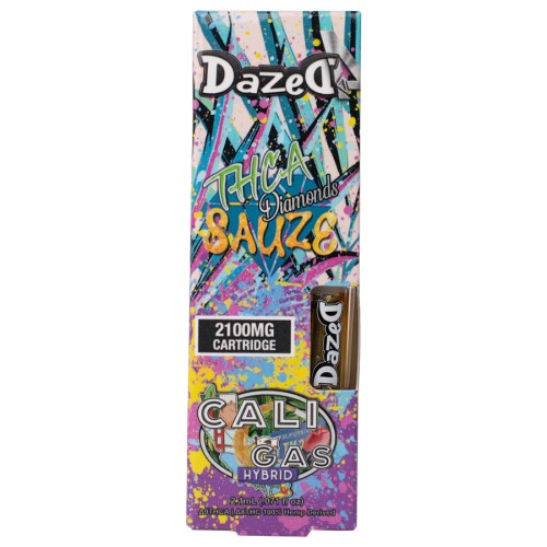 DAZED THC-A DIAMOND SAUCE 2.1G CARTS CALI GAS HYBRID