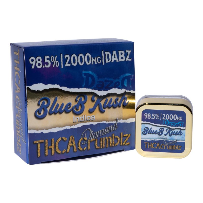 DAZED THCA DIAMOND CRUMBLZ 4PK 98.5% 2G DABZ- BLUEB KUSH (I)