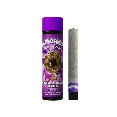 DELTA MUNCHIES 2G THC-A JELLY HOLES PREROLLS 10PK - GRAPE CREAM CAKE (I)