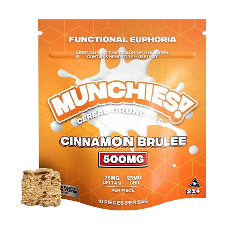 DELTA MUNCHIES 500MG D9 CEREAL CRUNCHIES - CINAMMON BRULEE