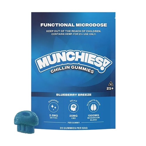 DELTA MUNCHIES MICRODOSE GUMMIES - BLUEBERRY BREEZE