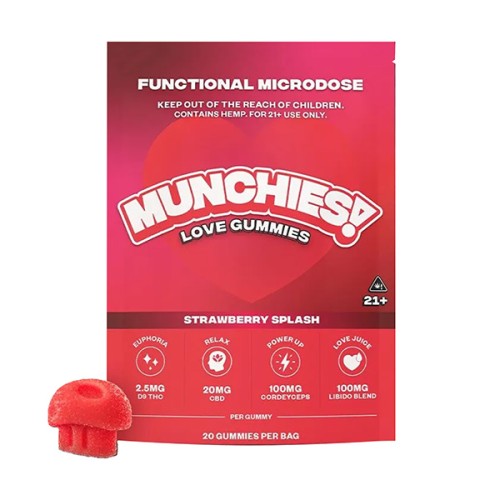 DELTA MUNCHIES MICRODOSE GUMMIES - STRAWBERRY SPLASH