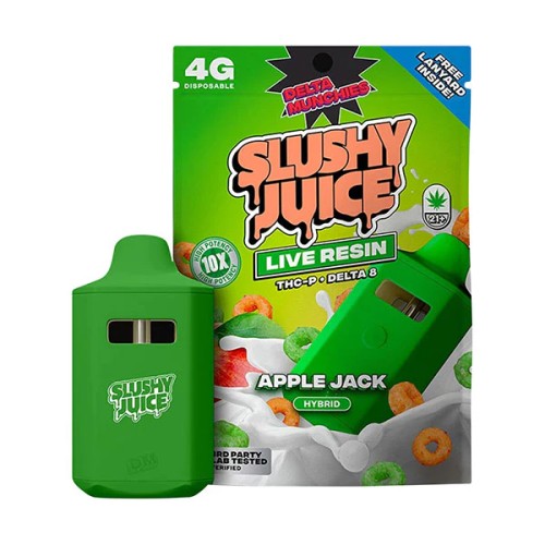 DELTA MUNCHIES SLUSHIE JUICE 4G LIVE RESIN THCP DISPOSABLE - APPLE JACK (H)