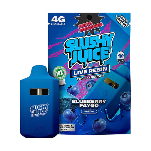 DELTA MUNCHIES SLUSHIE JUICE 4G LIVE RESIN THCP DISPOSABLE - BLUEBERRY FAYGO (S)