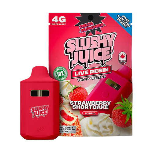 DELTA MUNCHIES SLUSHIE JUICE 4G LIVE RESIN THCP DISPOSABLE - STRAWBERRY SHORTCAKE (H)