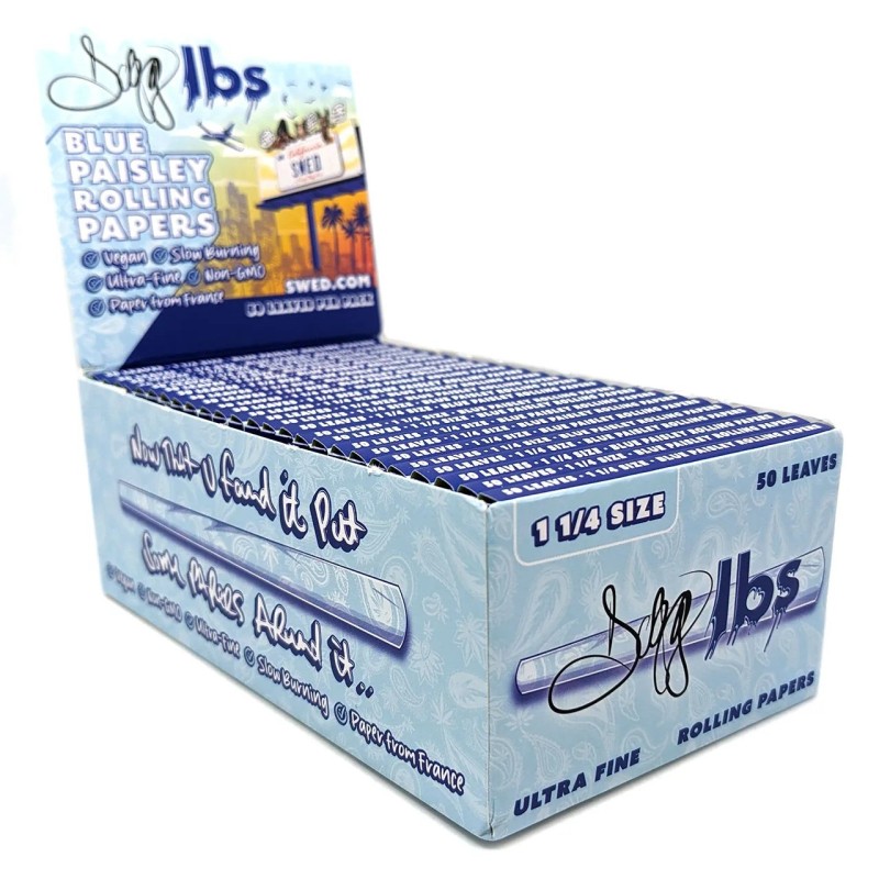 DOGG LBS BLUE PAISLEY ROLLING PAPERS 50PK/50PC- 1 1/4 SIZE