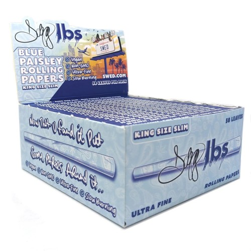 DOGG LBS BLUE PAISLEY ROLLING PAPERS 50PK/50PC- KING SIZE SLIM