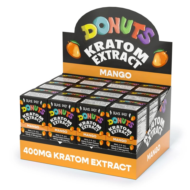 DONUTS KRATOM EXTRACT BLACK SHOT 400MG- MANGO