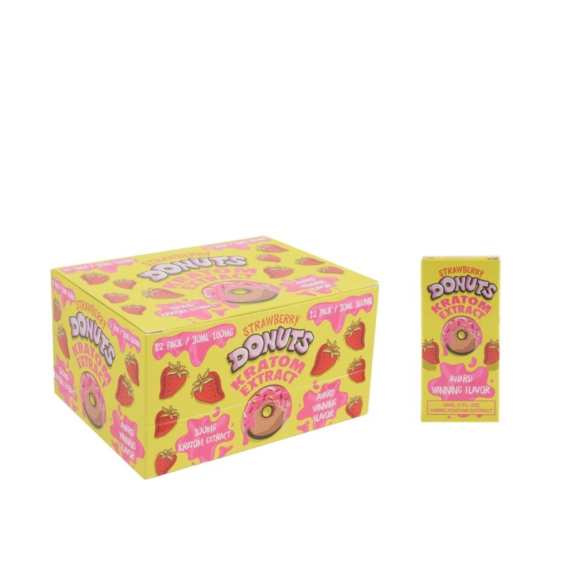 DONUTS KRATOM EXTRACT GOLD SHOT 250MG- STRAWBERRY