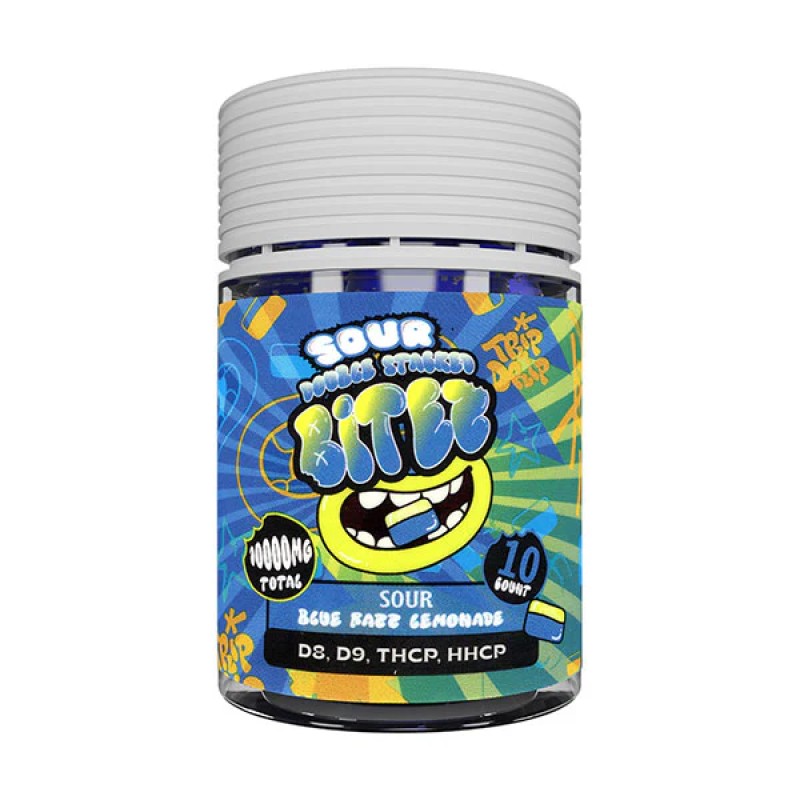 DOUBLE STACKED BITEZ 60000MG/10000 MG PER JAR GUMMIES- SOUR BLUE RAZZ LEMONADE