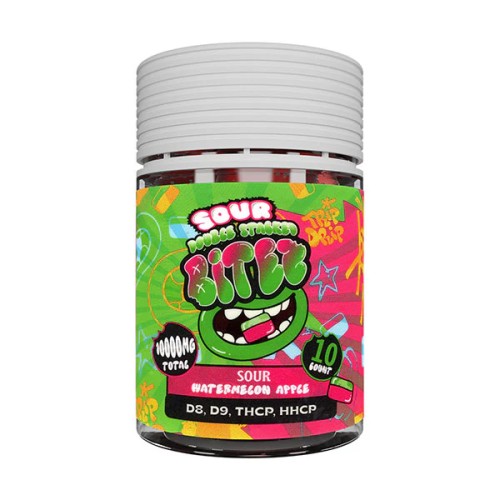 DOUBLE STACKED BITEZ 60000MG/10000 MG PER JAR GUMMIES- SOUR WATERMELON APPLE