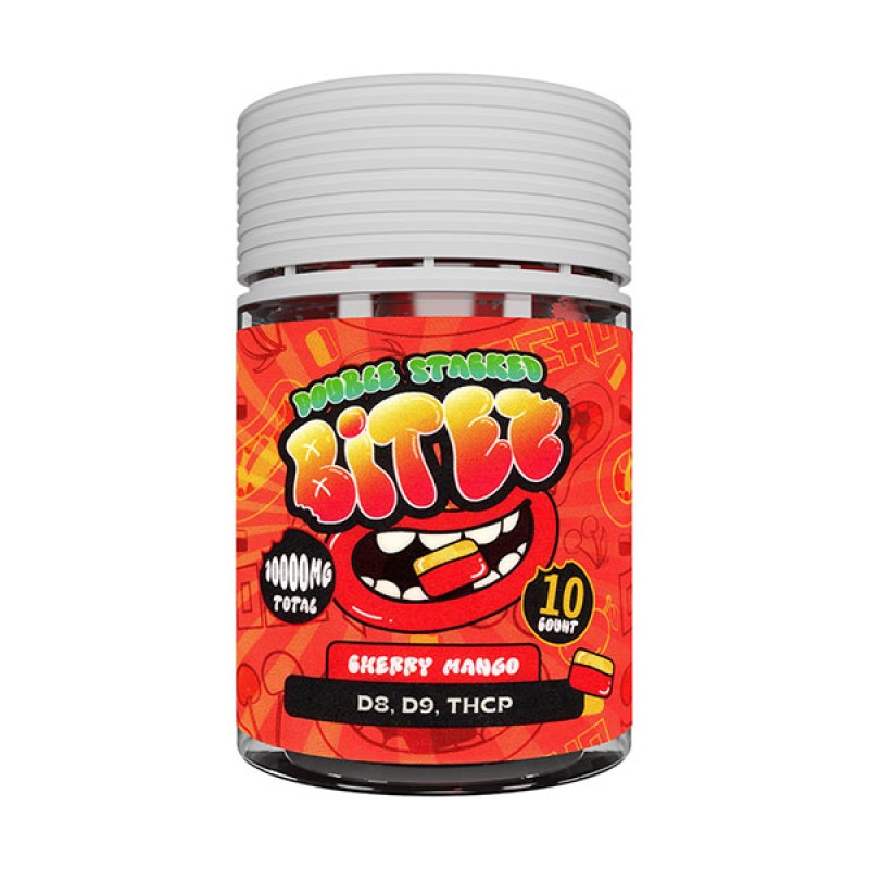 DOUBLE STACKED BITEZ 60000MG/10000 MG PER JAR GUMMIES- CHERRY MANGO