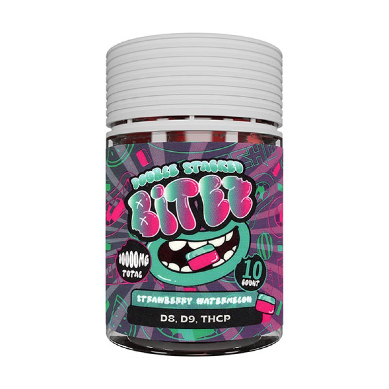 DOUBLE STACKED BITEZ 60000MG/10000 MG PER JAR GUMMIES- STRAWBERRY WATERMELON
