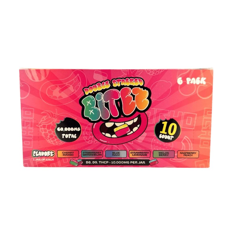 DOUBLE STACKED BITEZ 60000MG/10000 MG PER JAR GUMMIES- VARIETY PACK