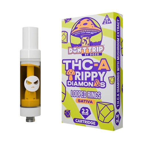 DOZO 2.2G CARTS THCA TRIPPY DIAMONDS- LOOPED RINGS (S)