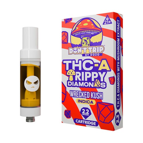 DOZO 2.2G CARTS THCA TRIPPY DIAMONDS- WRECKED KUSH (I)
