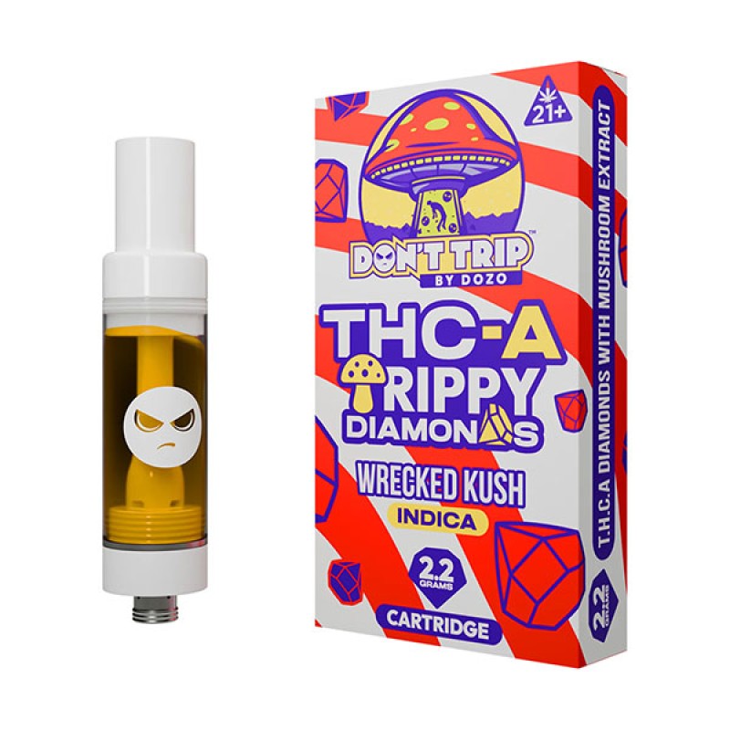 DOZO 2.2G CARTS THCA TRIPPY DIAMONDS- WRECKED KUSH (I)