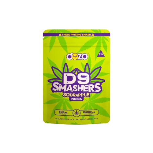DOZO D9 SMASHERS GUMMIES 10000MG- SOUR APPLE (I)