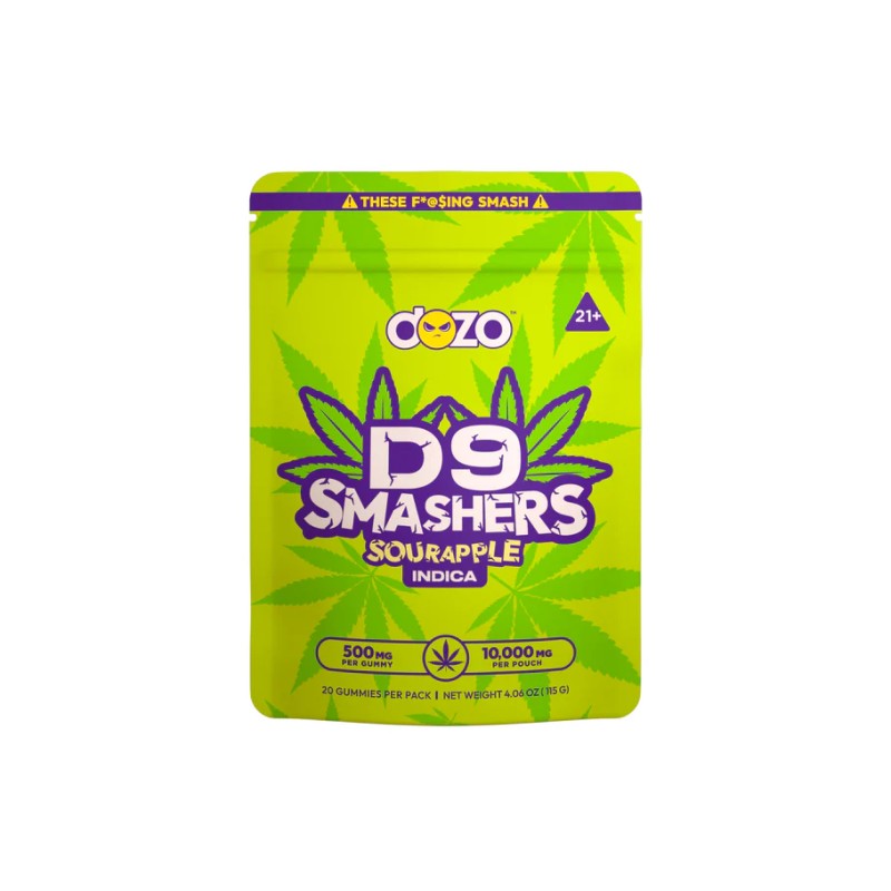 DOZO D9 SMASHERS GUMMIES 10000MG- SOUR APPLE (I)