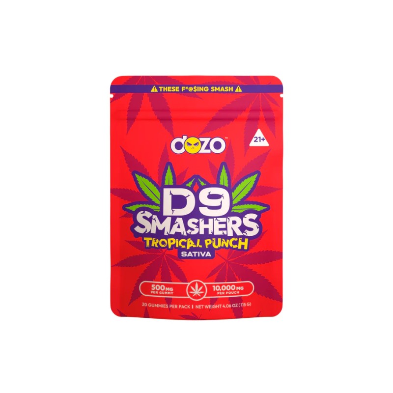 DOZO D9 SMASHERS GUMMIES 10000MG- TROPICAL PUNCH (S)