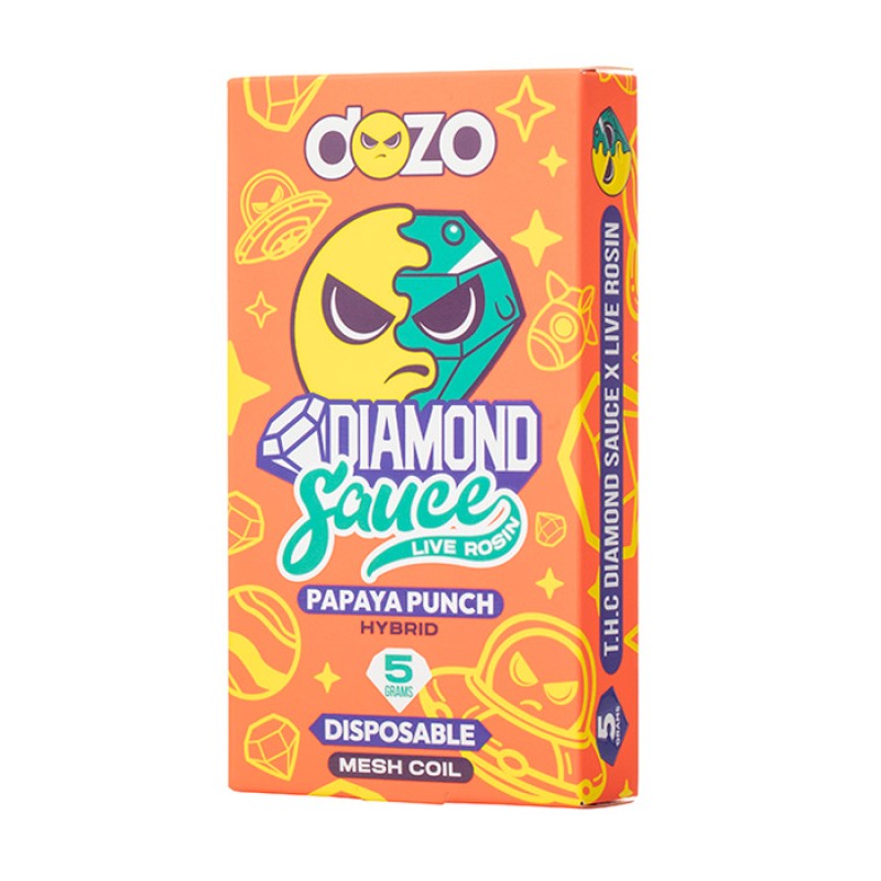 DOZO DIAMOND SAUCE LIVE ROSIN MESH COIL 5G- PAPAYA PUNCH (H)