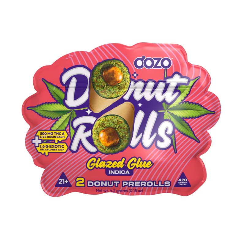 DOZO DONUT PREROLLS 5PC/BOX- GLAZED GLUE (I)