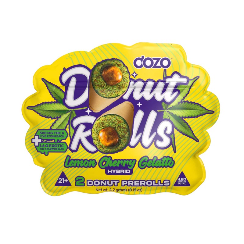 DOZO DONUT PREROLLS 5PC/BOX- LEMON CHERRY GELATO (H)