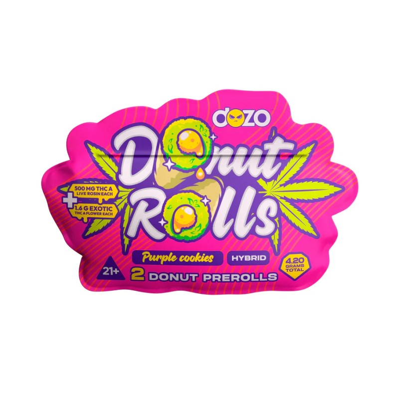 DOZO DONUT PREROLLS 5PC/BOX- PURPLE COOKIES (H)