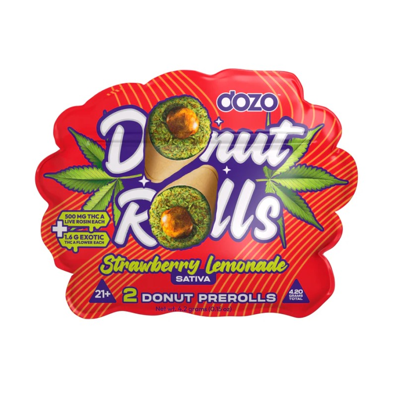 DOZO DONUT PREROLLS 5PC/BOX- STRAWBERRY LEMONADE (S)