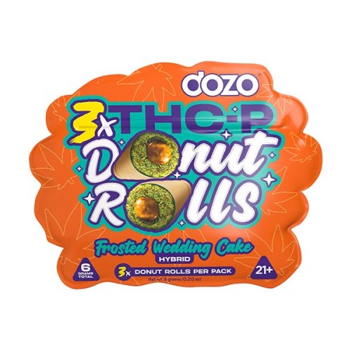 DOZO DONUT PREROLLS THC-P 2.1G 5PC/BOX 3CT- FROSTED WEDDING CAKE (H)