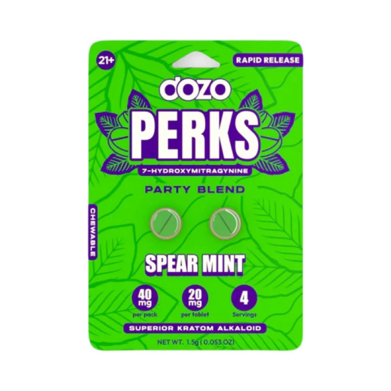 DOZO PERKS 7-HYDROXYMITRAGYNINE 10PK- SPEARMINT