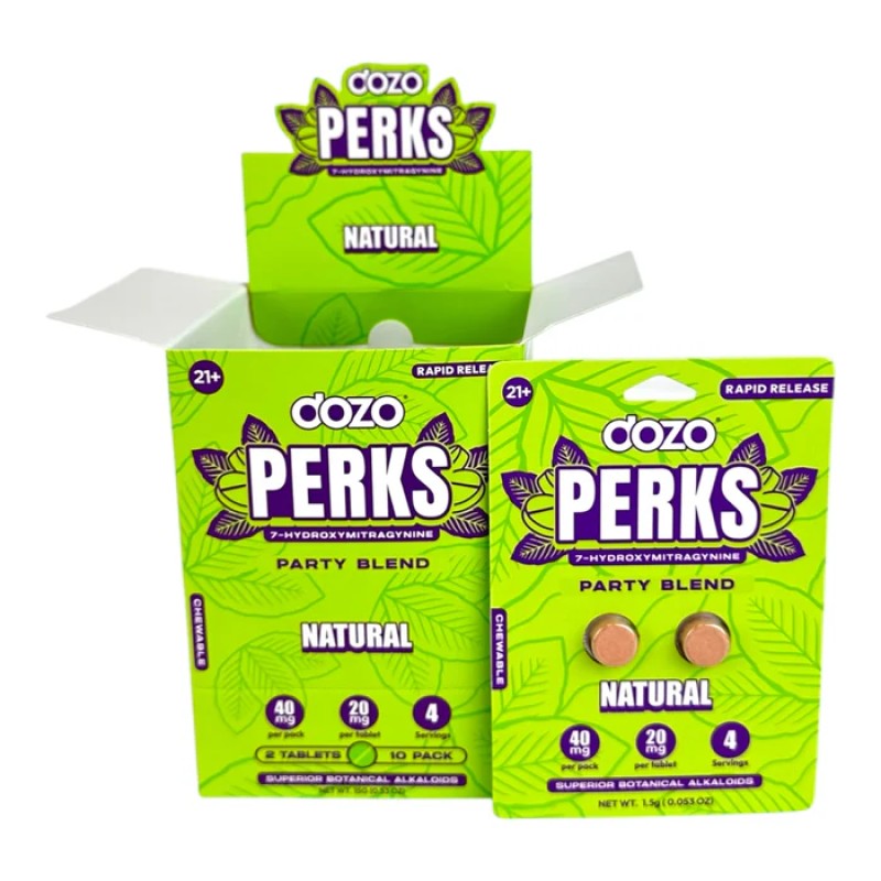 DOZO PERKS 7-HYDROXYMITRAGYNINE 2PC/10PK- NATURAL