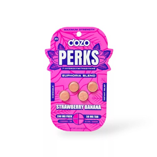 DOZO PERKS 7-OH 4CT 50MG/200MG - EUPHORIA BLEND STRAWBERRY BANANA